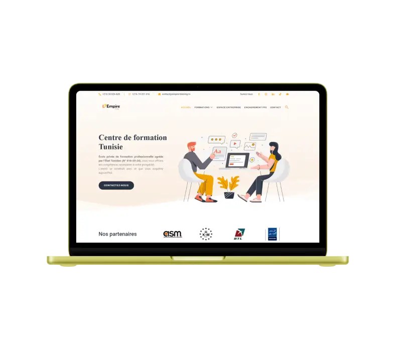 Empire Empire training — site web vitrine sur mesure